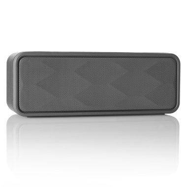 Beyaz üzerine taşınabilir hoparlör