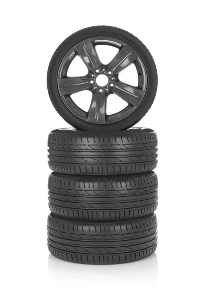 Sport tires on white — Stock Photo, Image