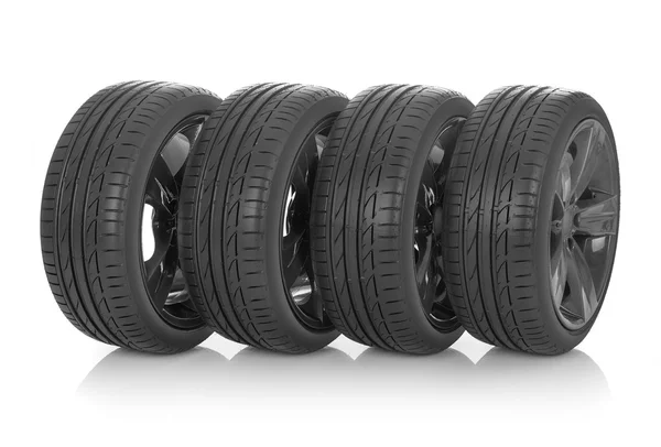 Neumáticos de verano en blanco —  Fotos de Stock