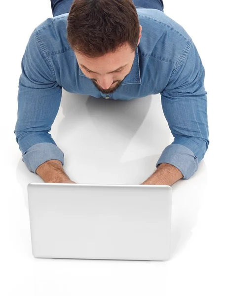 Man with laptop — Stock Photo, Image