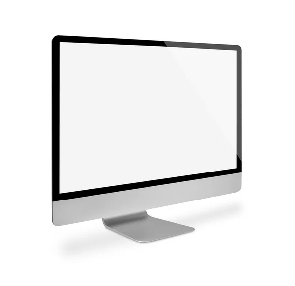 Computer monitor op witte achtergrond — Stockfoto