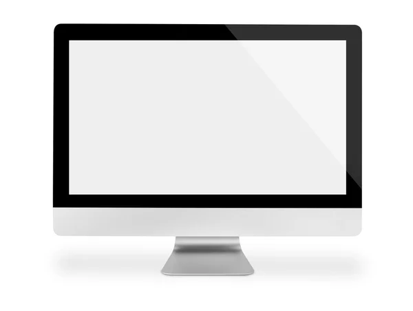 Computer monitor op witte achtergrond — Stockfoto