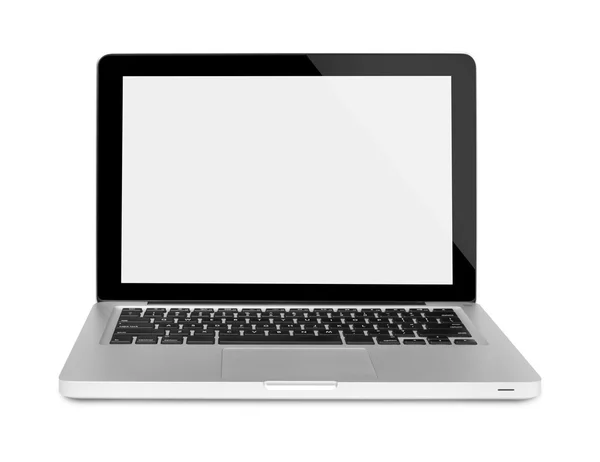 흰색 배경에 있는 노트북 — 스톡 사진