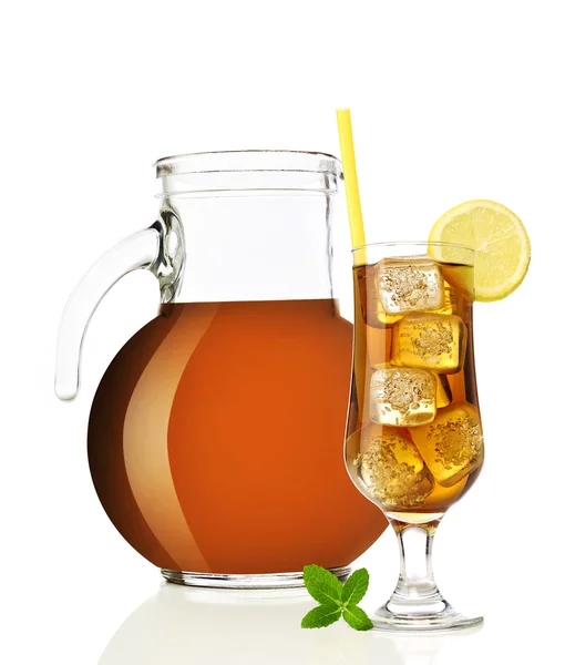 Ice tea with lemon — Stock Photo, Image