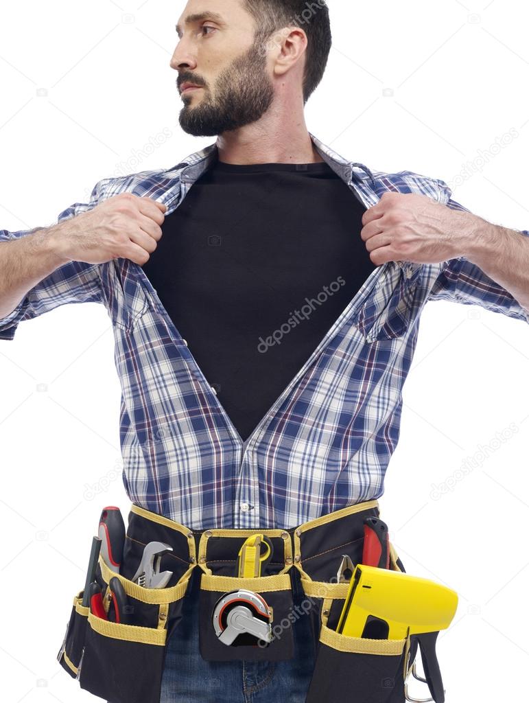 Super guy on white Stock Photo by ©Goir 104189256