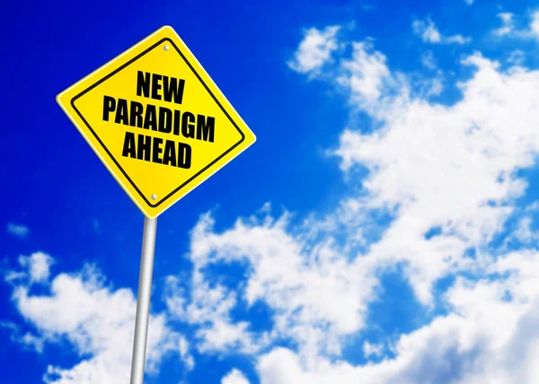 New paradigm message on road sign — Stock Photo, Image