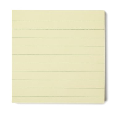 beyaz zemin üzerine Not