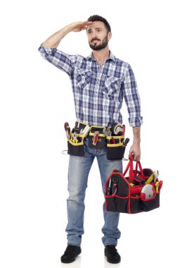 Tamirci mesafe içine bakarak toolbox ile