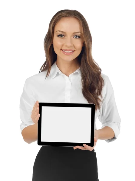 Woman with a digital tablet — Stock Photo, Image