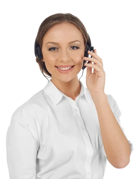 Customer support, white background — Stock Photo, Image