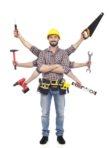 Handwerker mit Werkzeug — Stockfoto