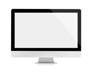 bilgisayar monitöründe beyaz