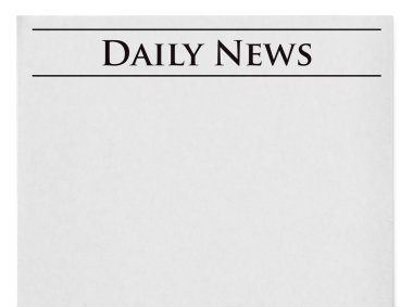 Beyaz üzerine izole edilmiş gazete