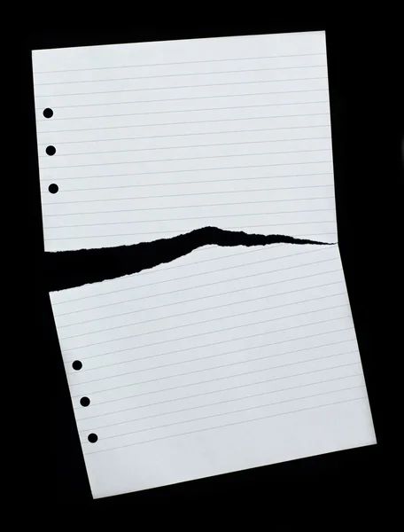 Ανίχνευση σχισμένης σελίδας σημειωματάριου (Notepad) — Φωτογραφία Αρχείου