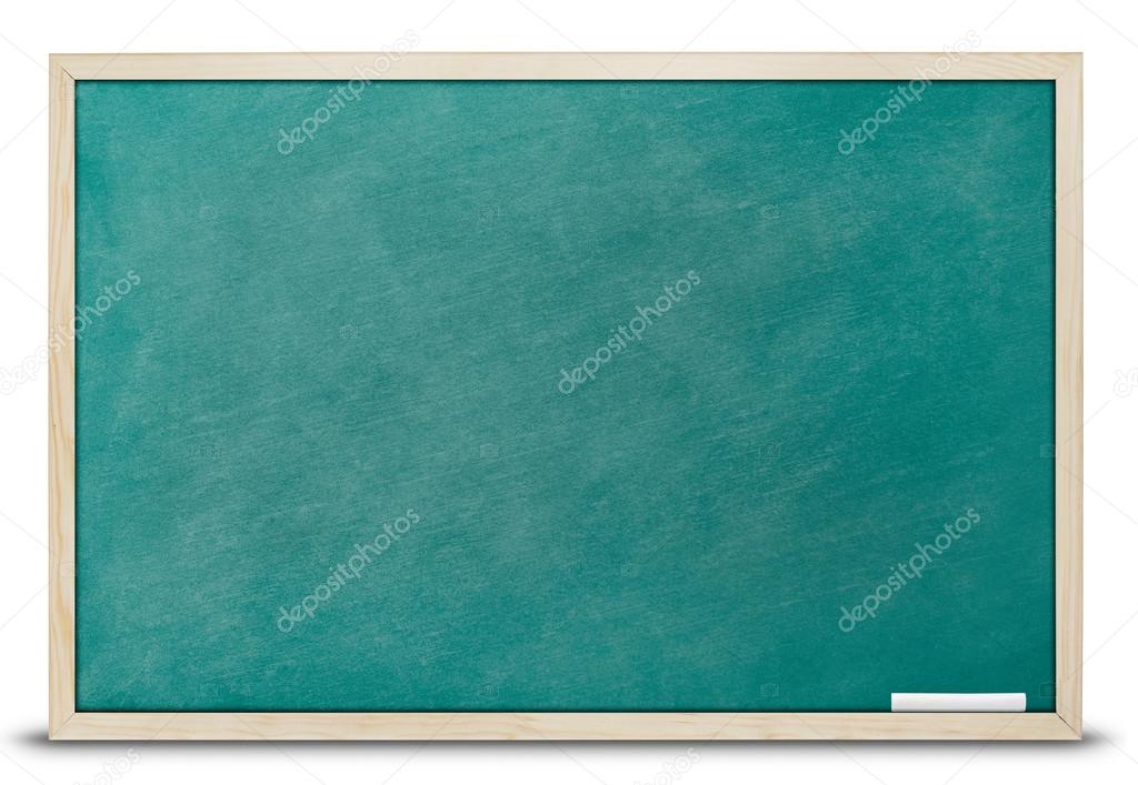 Blackboard on white