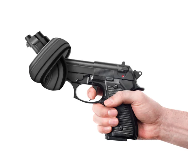 Handgun with knot — Stock Photo, Image