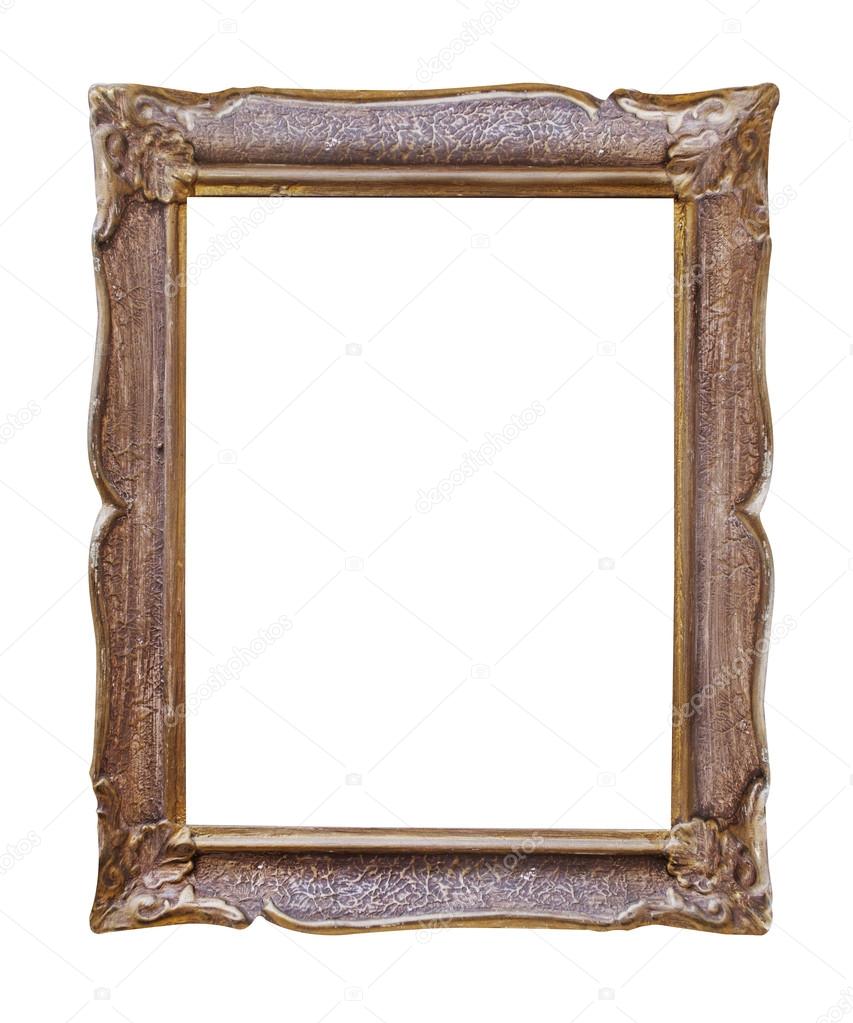 Antique frame on white