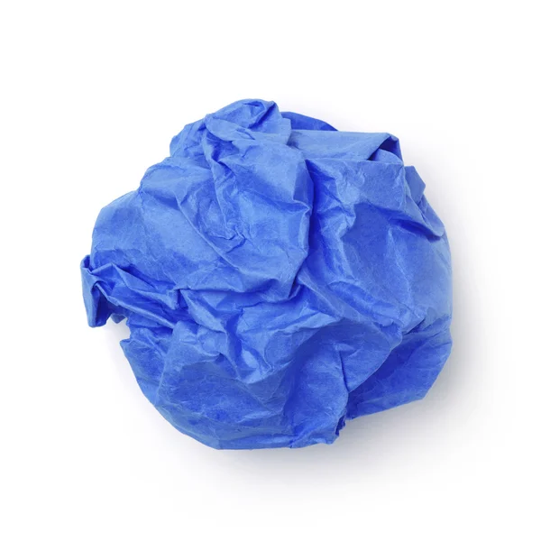 Blå papper boll — Stockfoto