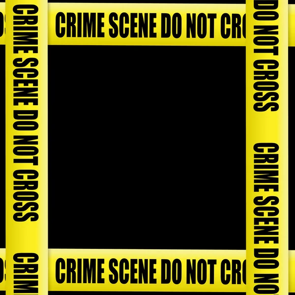 Crime scene tape frame — Stock Photo, Image