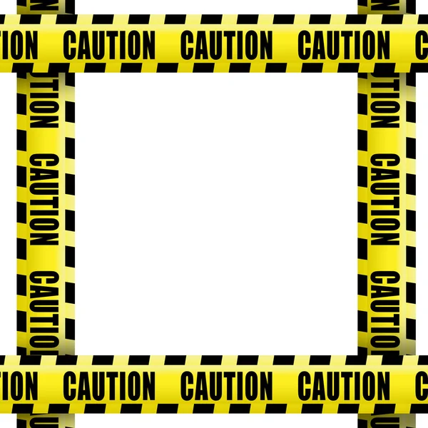 Caution tape frame — Stock Photo, Image