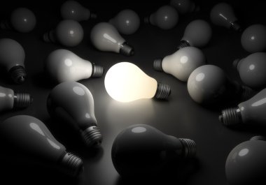 Light bulb creativity concept clipart