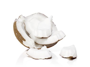 beyaz üzerine Hindistan cevizi