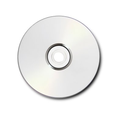 Boş Cd/Dvd üzerinde beyaz izole