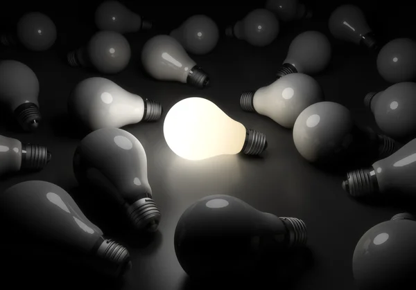 Kreativitätskonzept Glühbirne — Stockfoto