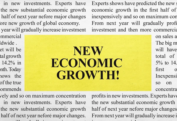 Νέα διαφήμιση της οικονομικής ανάπτυξης — Φωτογραφία Αρχείου