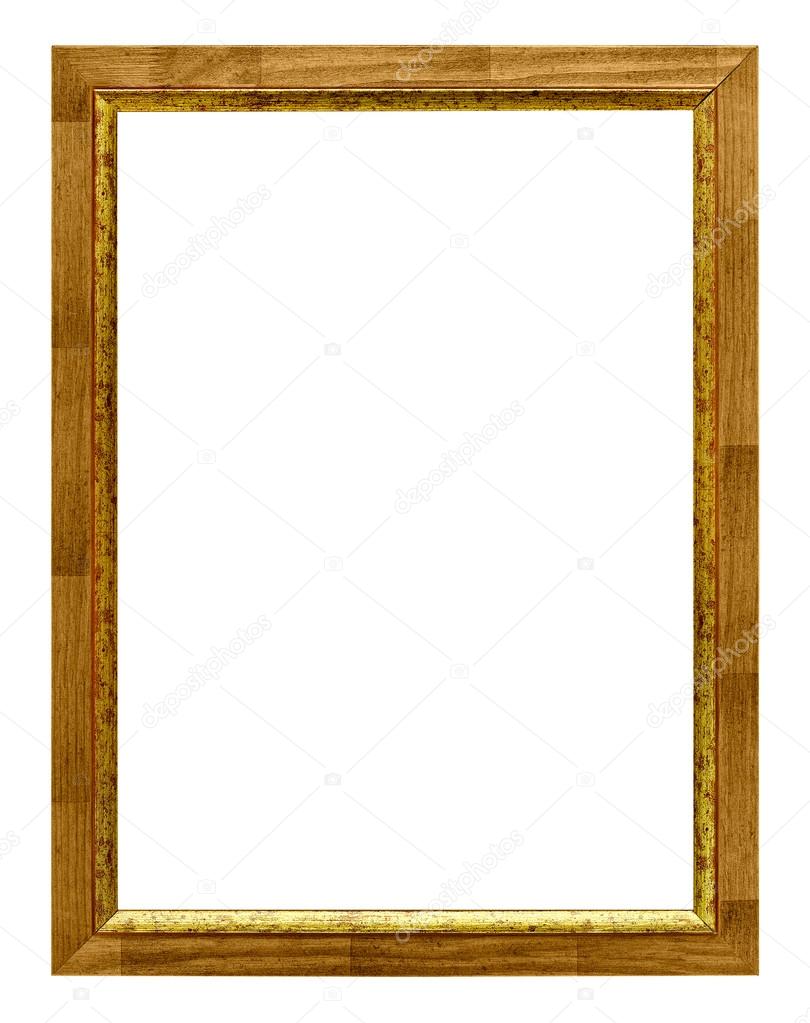 Wood frame on white background