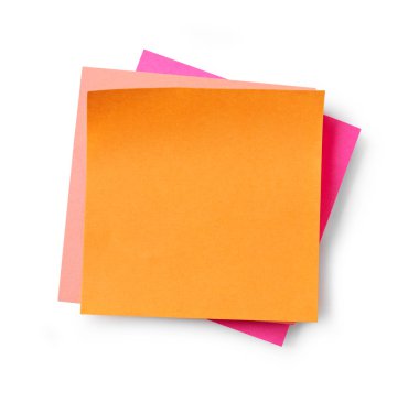 Beyaz üzerine yapışkanlı notlar