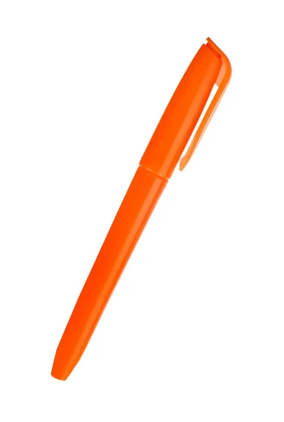 Оранжевый маркер на белом — стоковое фото