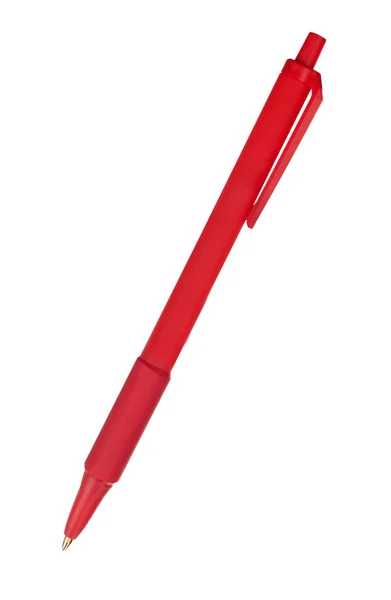 Κόκκινο στυλό που απομονώνονται σε λευκό — Φωτογραφία Αρχείου