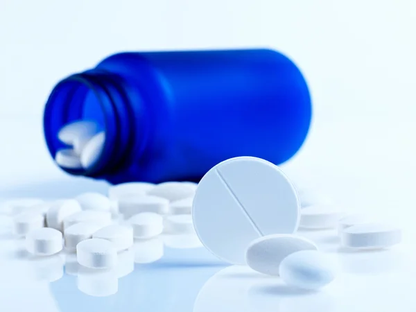 Pills on blue — Stock Photo, Image