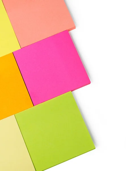 Adhesive notes on white — Stock Photo, Image