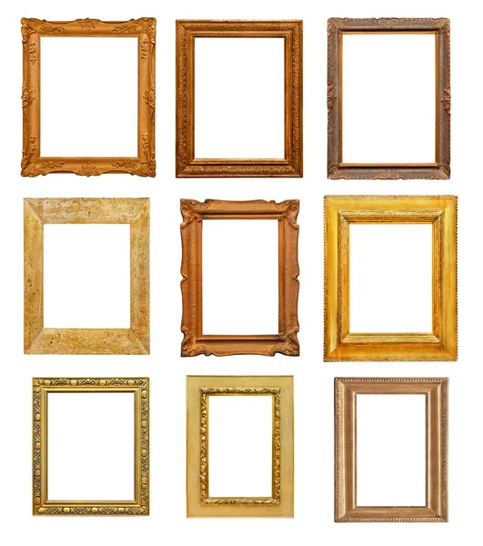 Vintage rechthoekige frames op witte achtergrond — Stockfoto