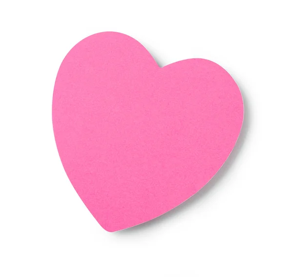 Heart shaped adhesive note — Stock Photo, Image