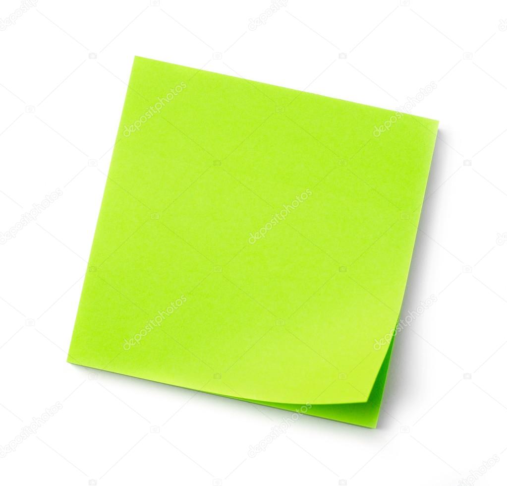 Adhesive notes on white