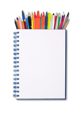 Defter, kalem, kalem ile boşaltmak