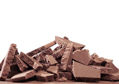 Crushed blocks of chocolate clipart