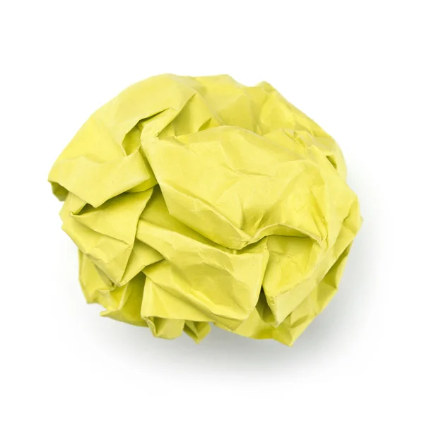Sarı kağıt topu — Stok fotoğraf