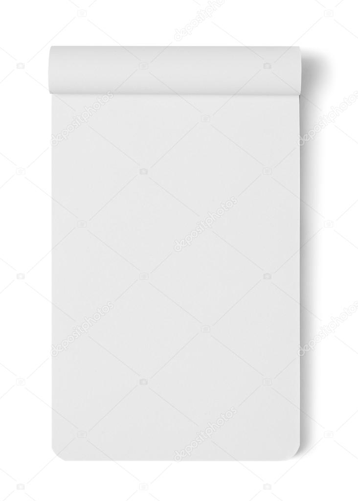 Notepad on white