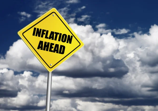 Inflation ahead sign — Stock Photo, Image