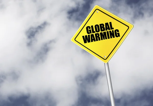 Globale opwarming van de aarde teken — Stockfoto