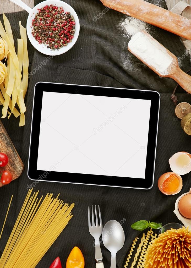 Cooking pasta background