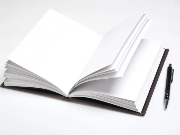 Üres fehér könyv — Stock Fotó
