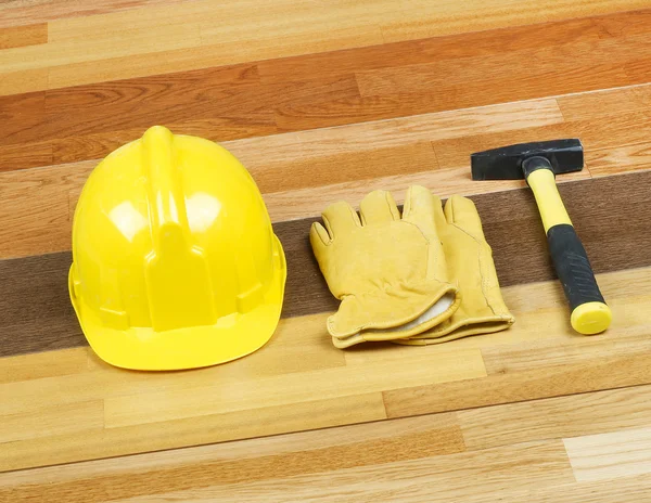 Werk tools op hout — Stockfoto