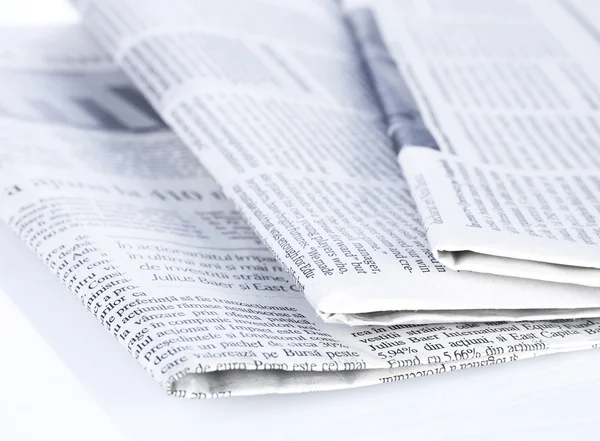 Newspapers on the table — Stock Photo, Image