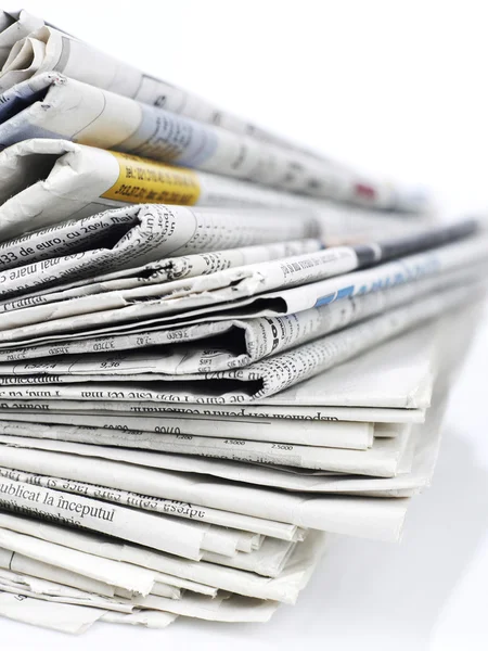 Newspapers close-up on table — Stock Photo, Image