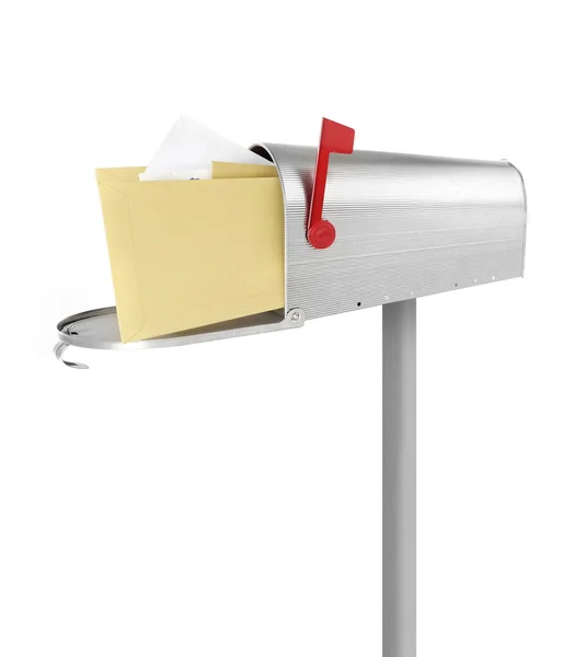 Γραμματοκιβώτιο σε λευκό — Φωτογραφία Αρχείου